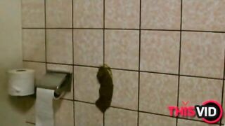 Amateur chubby lady dropping hot shit mess