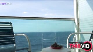 Girlfriend pooping nicely while on the yatch