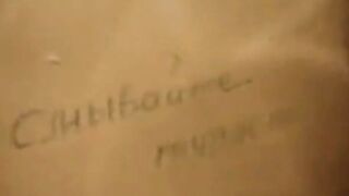 Nasty blonde gal caught shitting in the toilet