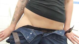 Tattooed bitch and hot shit show