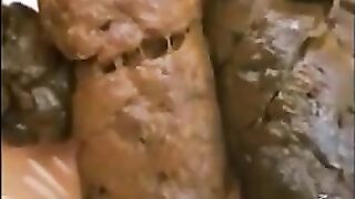Stunning ass and messy turds