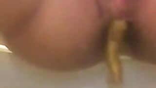 Toilet diarrhea closeup