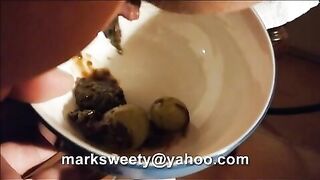 Slutty gal and hot shit smearing