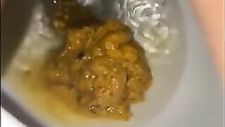 Dirty shit in the toilet