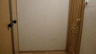 Real hot big ass milf poops in the bathroom