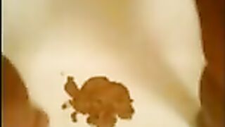 White panty filled with messy shit