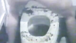 Wine Enema in the toilet