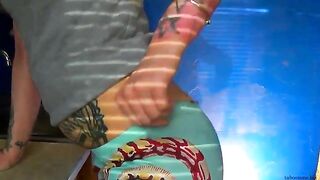 Yoga pants poop show