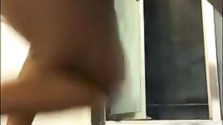 Lovely huge ass ebony lady shitting show