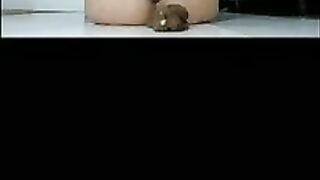 Lovely juicy ass lady and hot shitty turd