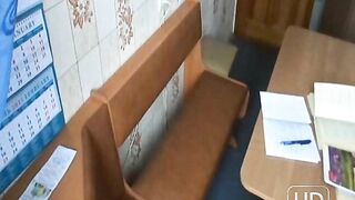 Nasty milf leaking shit