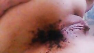 Beautiful dark shitty asshole covered