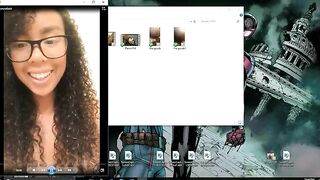 Young lovely black babe and hot shit