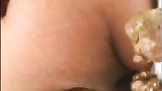 Young lovely black babe and hot shit