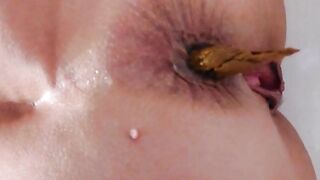 Crazy hot ass bitch and shit closeup