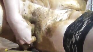 Scat sexy slut sucks and fucks