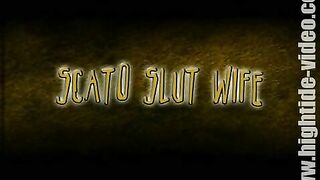 Amateur slut getting her throat fucked in scat sex