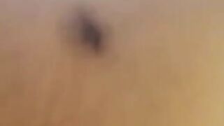 Sweet amateur wife with shaved pussy shitting hard