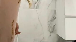 Maid legs covered in shit