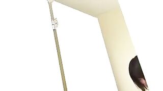 Fantastic Japanese hairy slut pooping and pissing