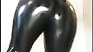 Tight latex pants and sticky shit