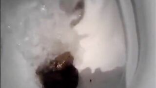 Nice hot blonde leaking shit in the shower