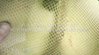 Yellow pantyhose and ass fingering play