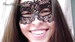 Alina is powerful pooping in mouth after constipation