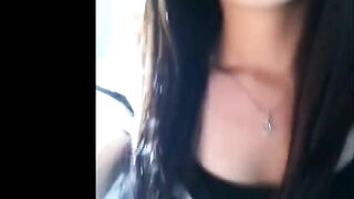 Asian girl eats her poop