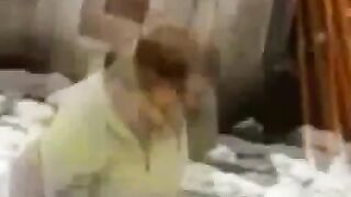 BBW lady poops in the public