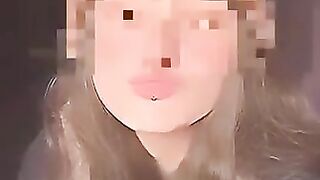 Blurred girl taste shit