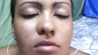 Brazilian babe eating fresh shit