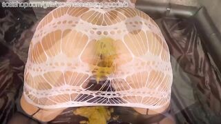 Chubby white lady enjoying huge black cock