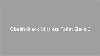 Crossdresser human toilet slave eating black femdoms shit