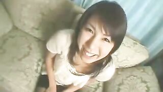Cute Japanese lady dripping big turd