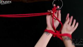 Desperate tied girl humiliating piss