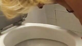 Eating from the toilet