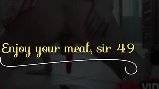 Blonde babe makes a big shit in a bowl