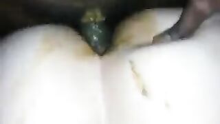 Extreme anal and deepthroat interracial scat couple fuck 