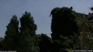 A woman eats her own shit off of another woman