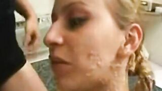 Filthy scat lesbians eating fruits then vomiting in each other