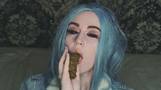 He is shitting on her then cums on the poop covered face