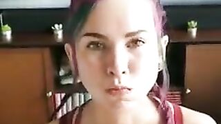 Her meal from the asshole