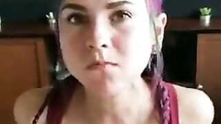 Her meal from the asshole