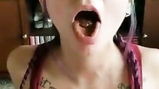 Her meal from the asshole