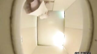Hidden camera from inside of Japanese toilet