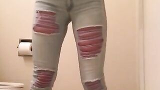 Hopeless Teenage Pees In Her Jeans Likes It