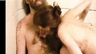 Horny scat couple pooping in each other mouth and getting dirty