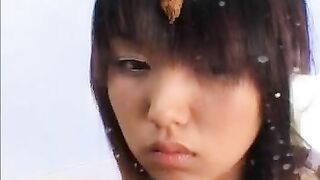 Japanese scat girl shitting one by one on toilet slaves head
