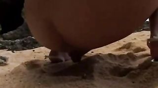 Solo scat in the sand